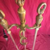 Brass fireplace set with bellows