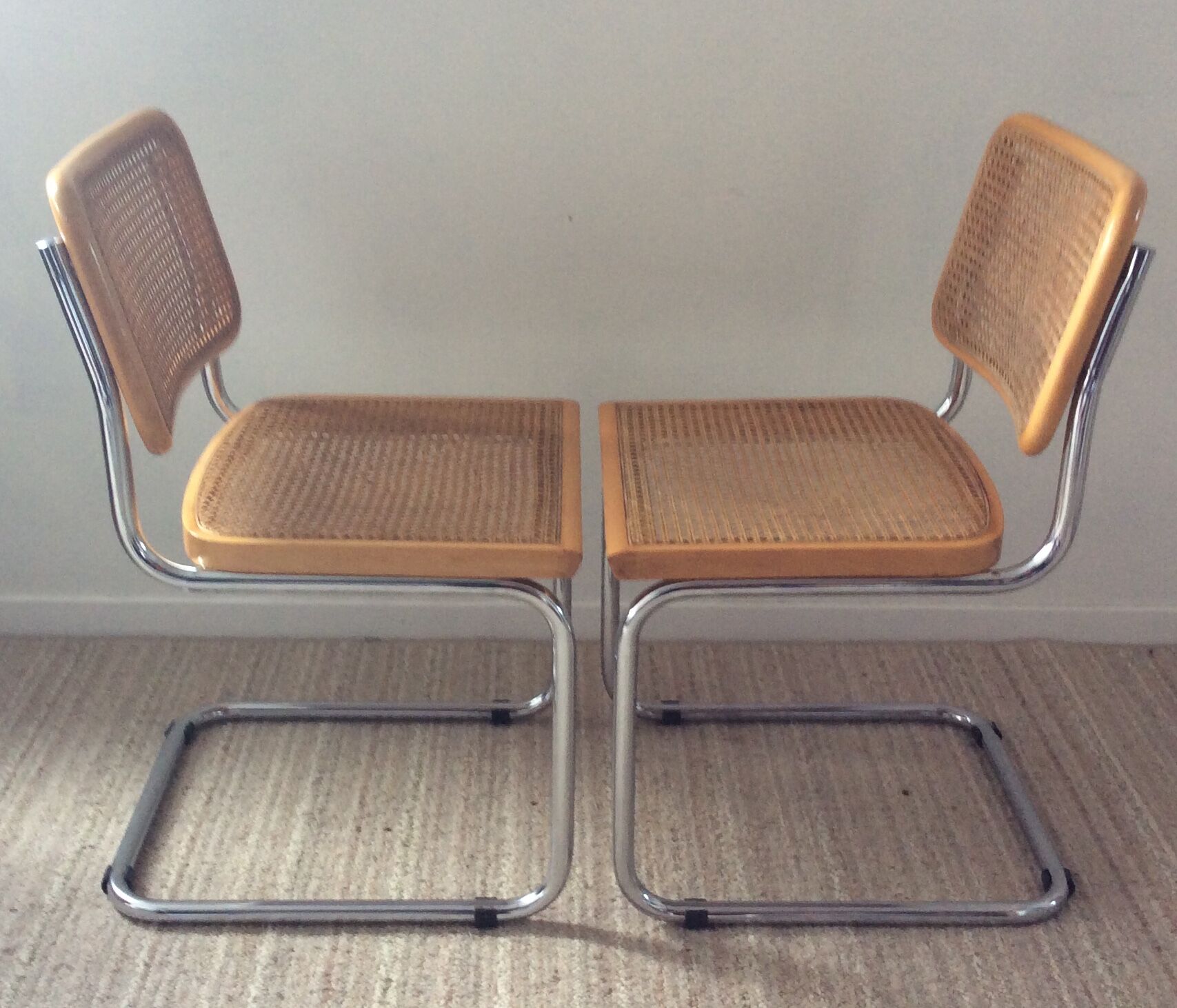 Pair of chairs Marcel Breuer Cesca B32