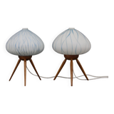 1960s pair of table lamps by uluv , czechoslovakia