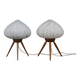 1960s pair of table lamps by uluv , czechoslovakia