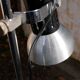 Floor lamp in metal chrome with 3 spotlights, 70s