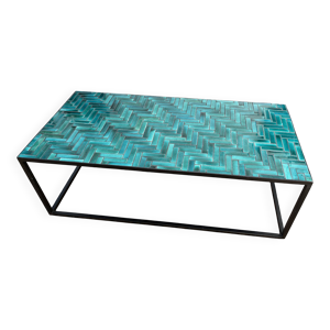 Table céramique carreaux - contemporaine