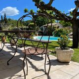 Handcrafted wrought iron garden chair