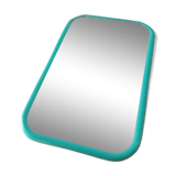 Small turquoise barber mirror