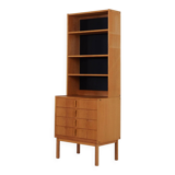 Bookcase with ash veneer, design by B.Fridhagen, 1970s