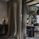 Oxidized metal table lamp, contemporary work.