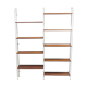 Wall rack with 9 shelves made in the 60