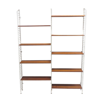 Wall rack with 9 shelves made in the 60