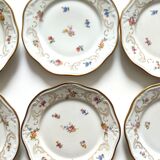 VEB R Reichenbach 10 plates in floral porcelain