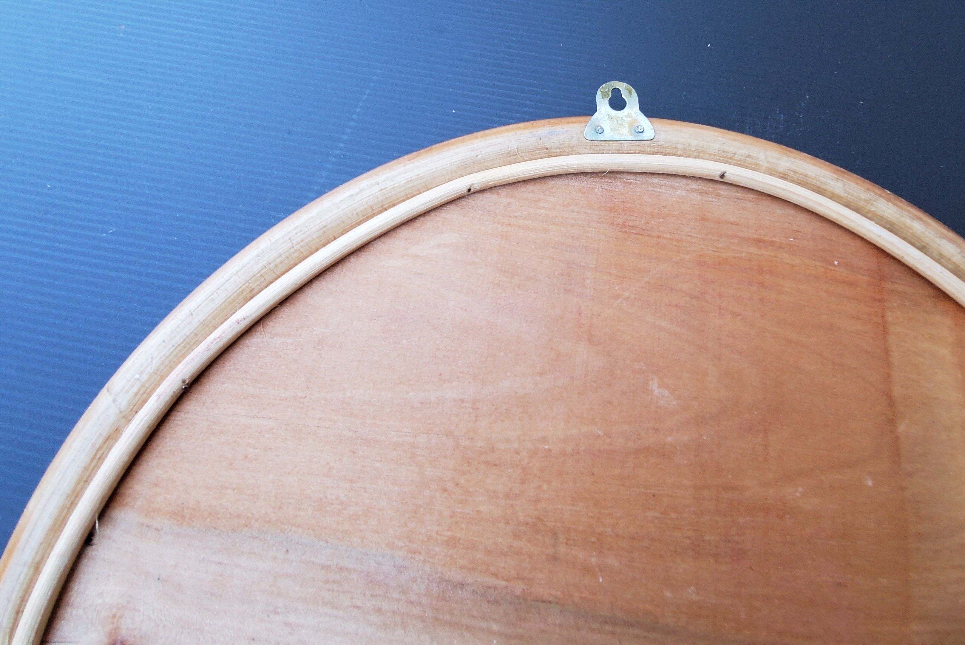60 rattan mirror