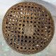 Vintage rattan diabolo stool