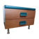 Table de chevet / Meuble d'appoint vert canard et bois – Style Scandinave
