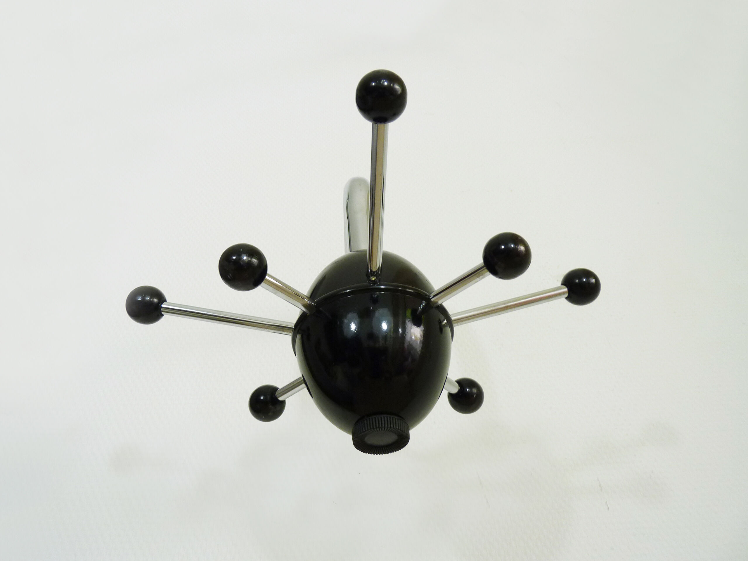 Coat rack, vintage wall pad Sputnik Atomium year 70, , Osvaldo Borsani. Space Age