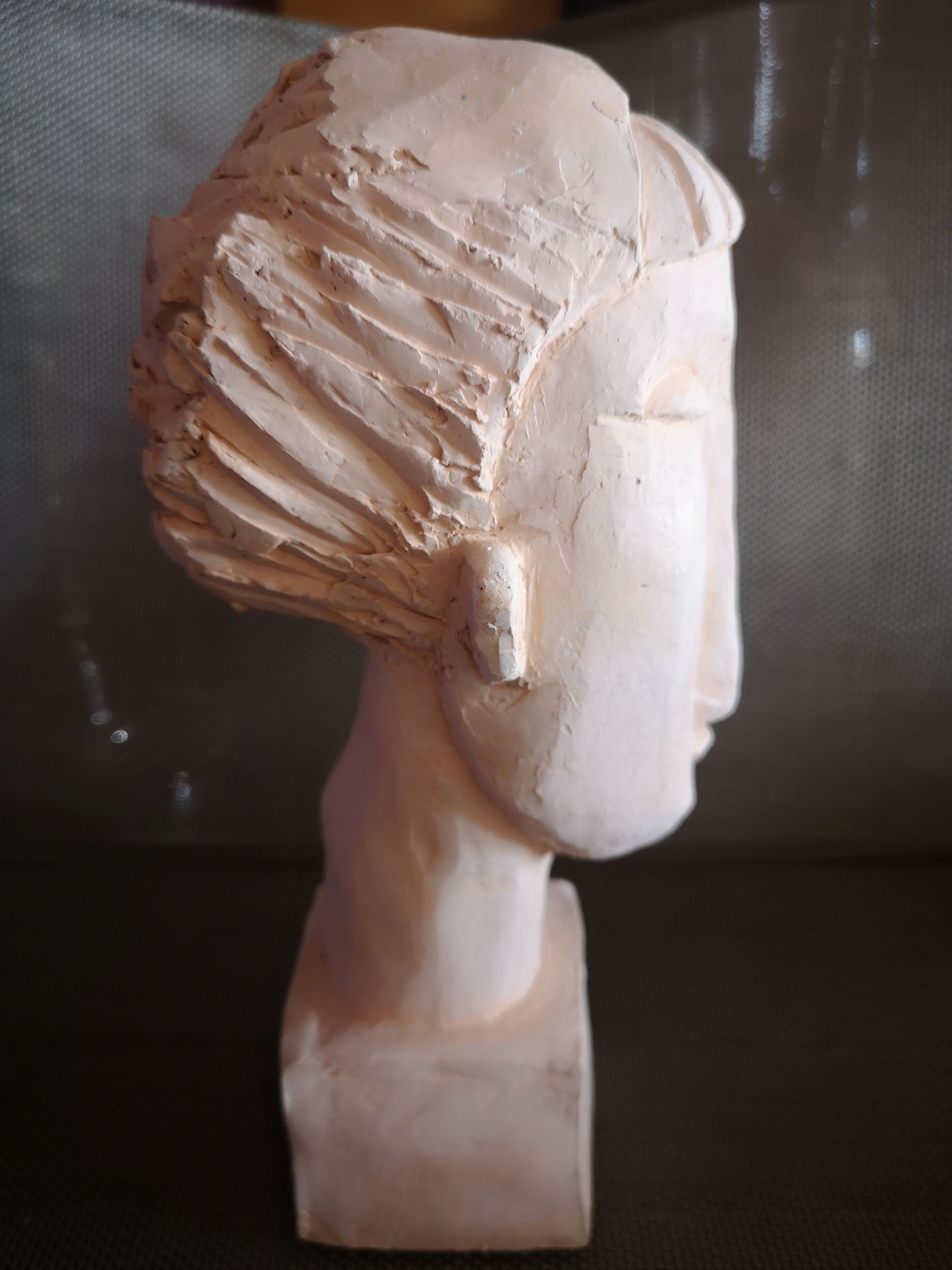 Bust woman terracotta - Inspiration Modigliani