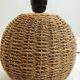 Vintage wicker and ceramic lamp – 1970s – Natural bohemian lamp