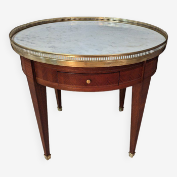 Table basse bouillotte style Louis XVI Marqueterie