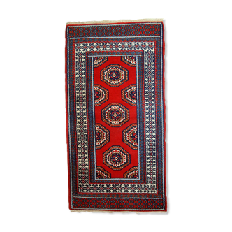 Vintage Indian Mahal handmade carpet 82cm x 156cm 1970s, 1C732