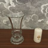 Art deco transparent glass vase