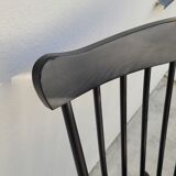 Vintage black rocking chair 1950