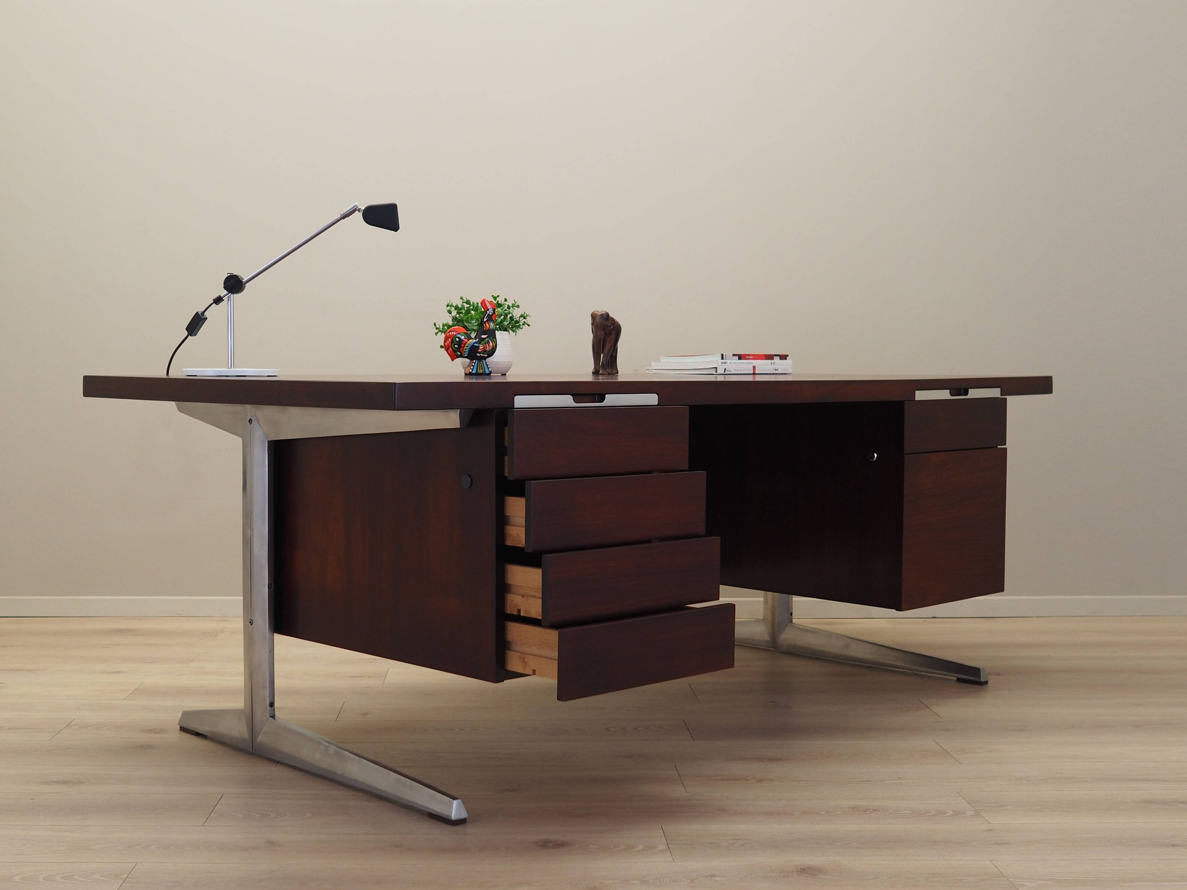 Bureau en palissandre, design danois, années 1970, designer : Marius Byrialsen, fabricant : Nipu Møbler