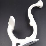 Old white enamelled metal patère