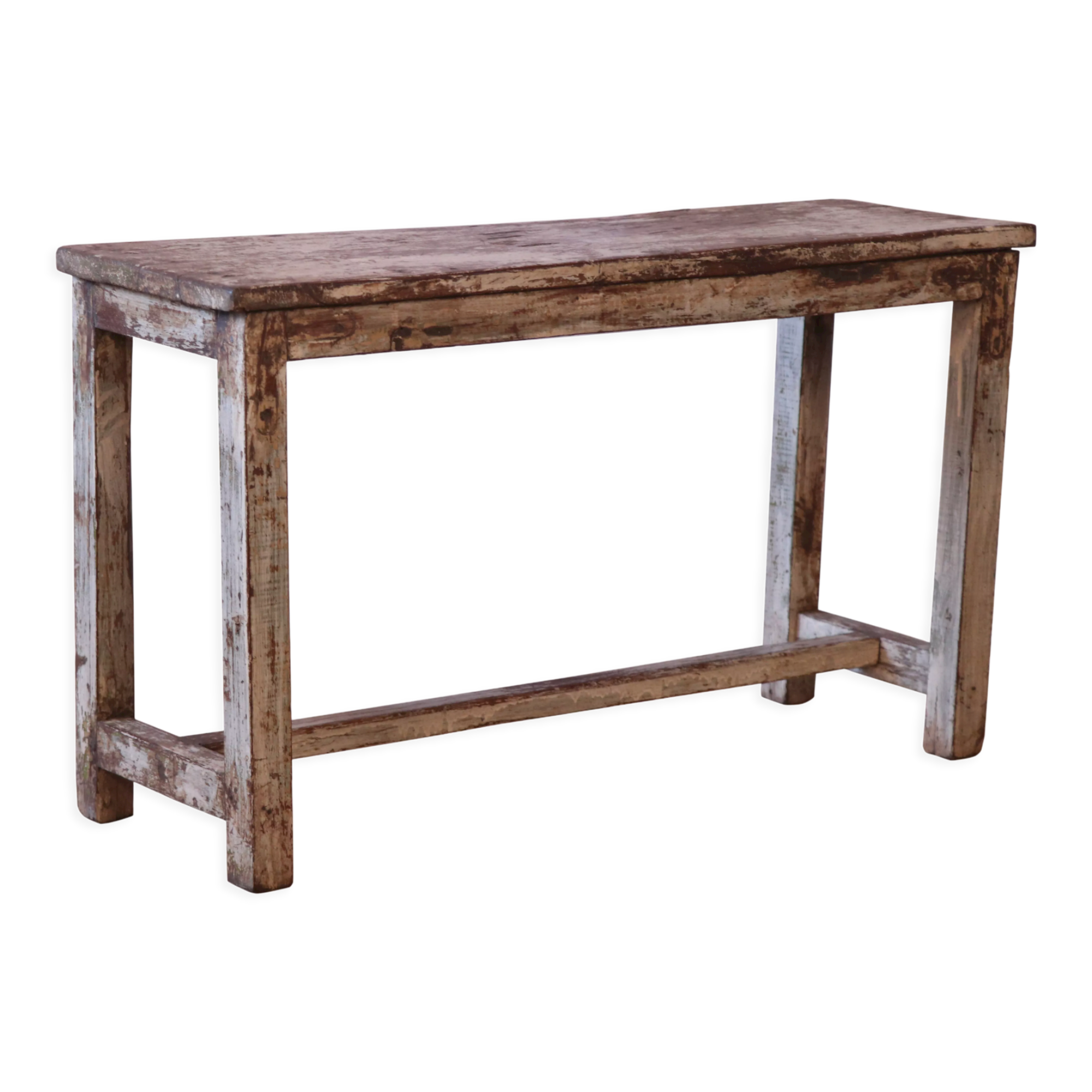 Old Burmese teak bench original unbleached patina