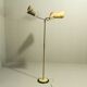 Lampadaire italien à trois lumières en laiton, années 1960