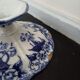 Faience display creil montereau flora old compotier on piedouche