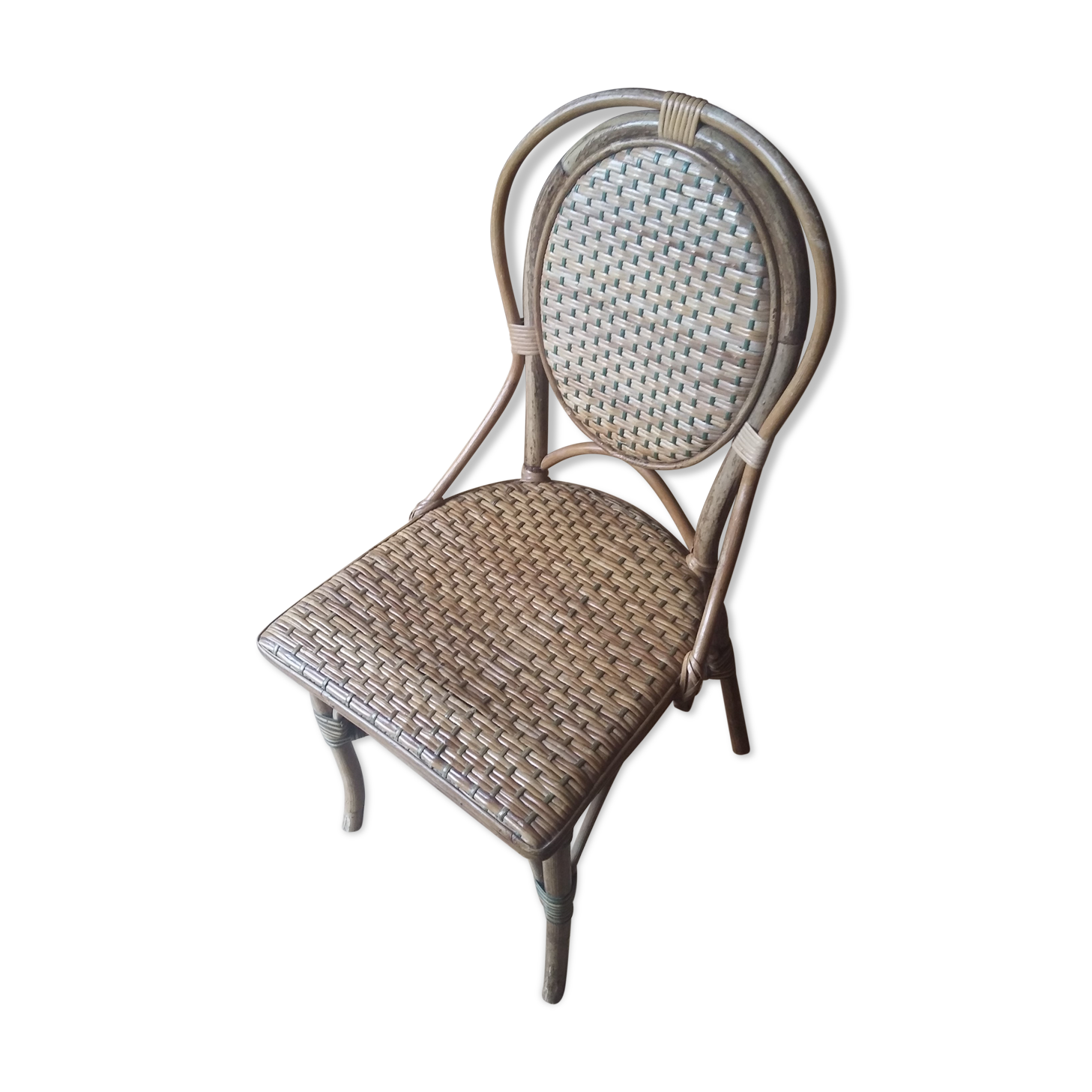 Chaise en rotin vintage