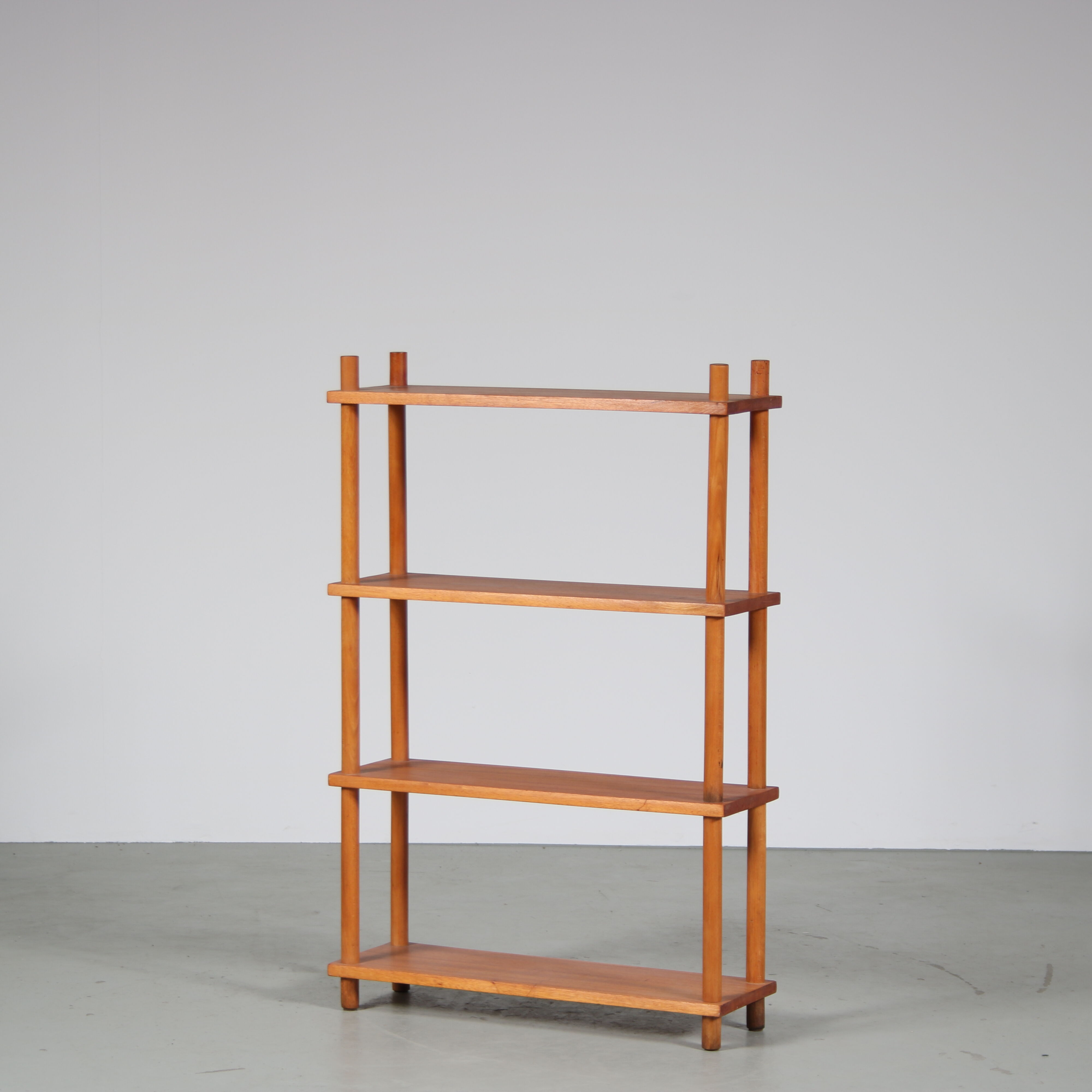 1950s Birch stick cabinet from the Netherlands