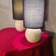 Paire de lampe chevet bois beige et abat jour en noir, scandinave elec ok 3
