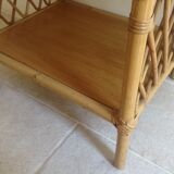 Vintage rattan side table