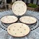 Set of 4 old Salins flat plates