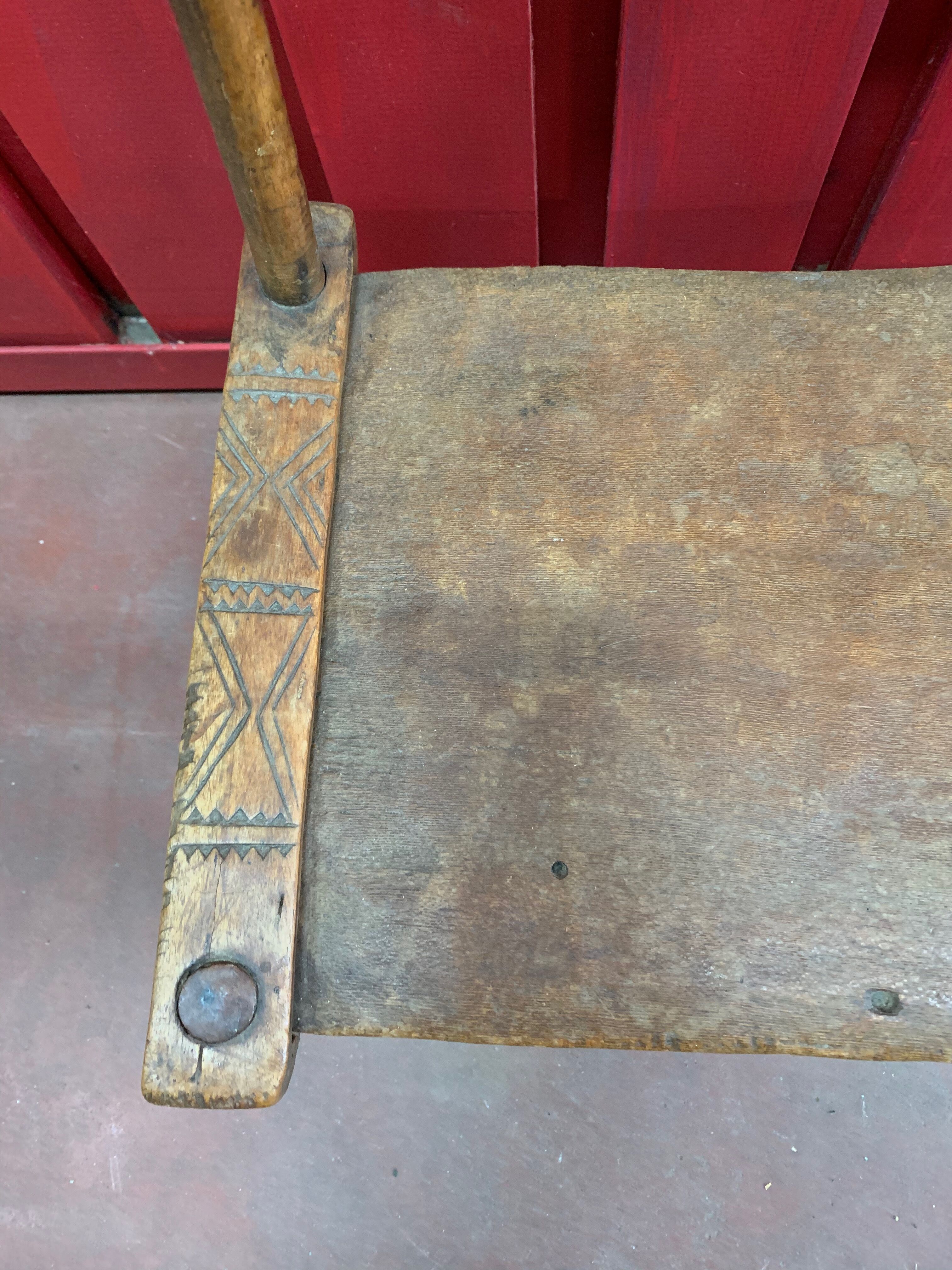 Former Baoulé wooden chair, Ivory Coast