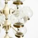 Large 1960s brass and glass tulip ceiling lamp by Hans Agne Jakobsson