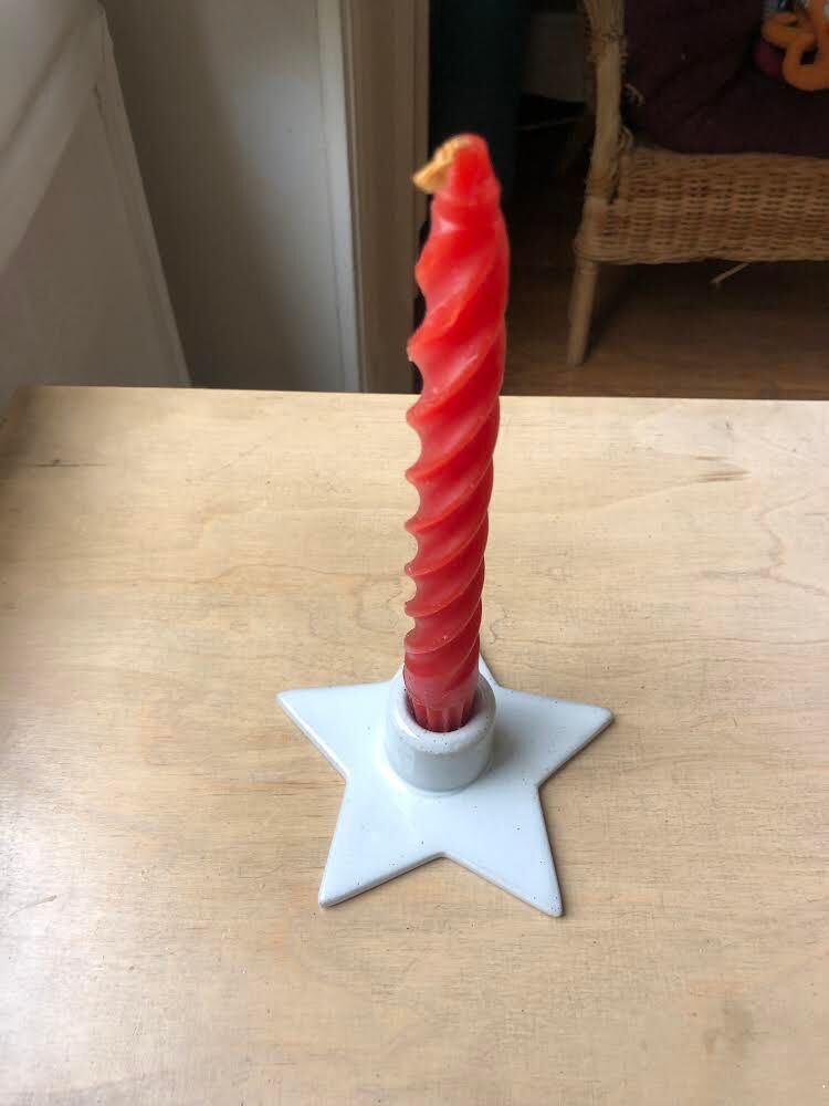 Ceramic star candle holder