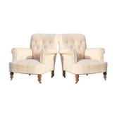Lot 2 armchairs English / Vintage toad