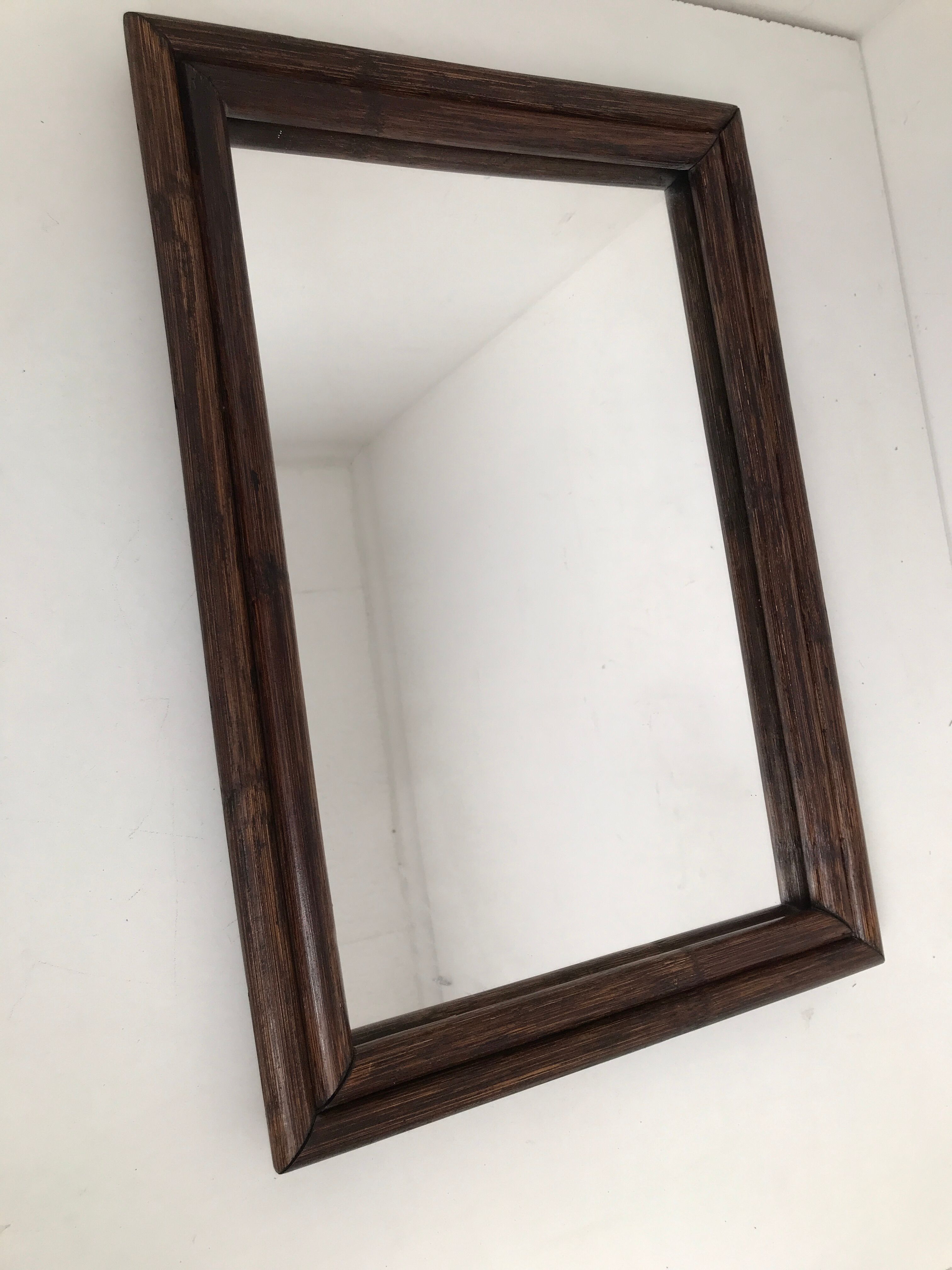 Vintage rattan mirror