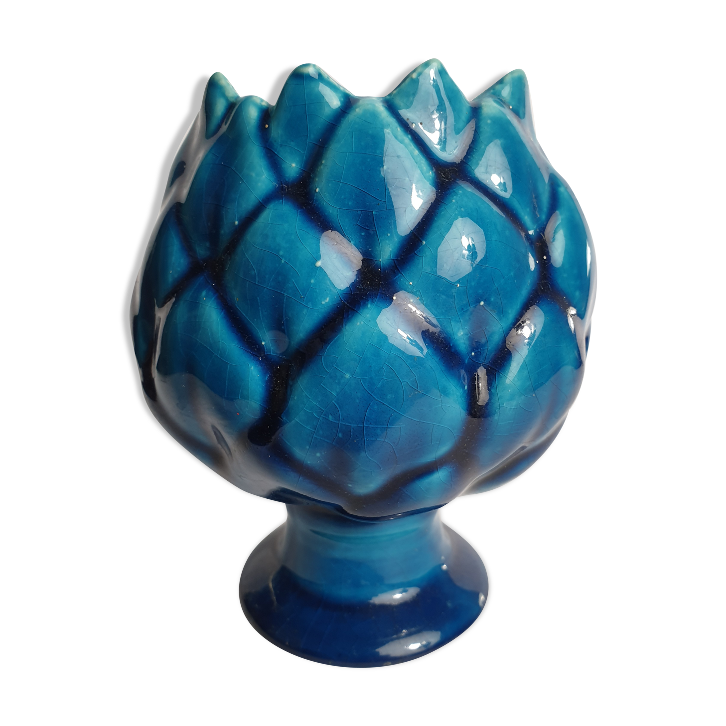 Blue ceramic vase