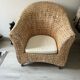 Fauteuil en feuilles de bananier tressées