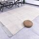 7x12 Soft Pastel Blue Handmade Vintage Rug, 206x357Cm