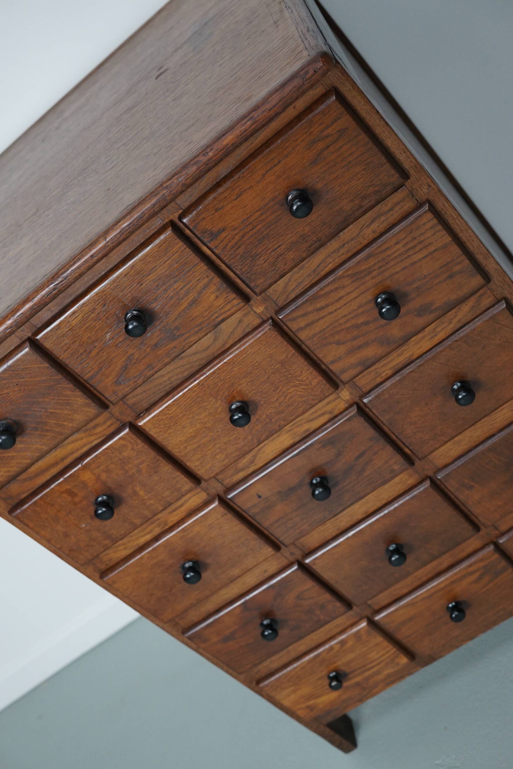 Dutch Oak Apothecary / Barber Cabinet, Early 20th Century