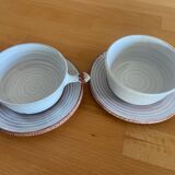 Teapot, 4 cups and 2 saucers Vallauris 50s Grandjean Jourdan