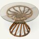Bamboo and glass table by Bernard Govin – Eguizier edition, 1970