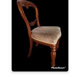 Round table and 4 chairs mahogany of the indies