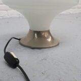 Lampe de table en verre oplain et chrome, années 1970
