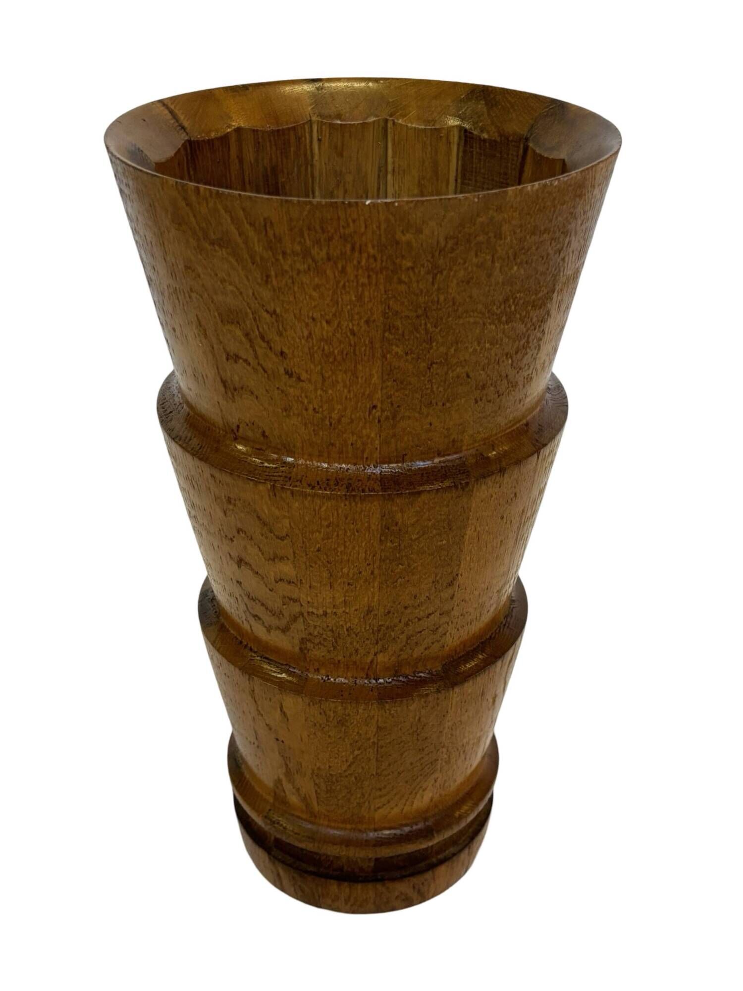 Vintage umbrella holder wooden basket storage 1960 minimalist design