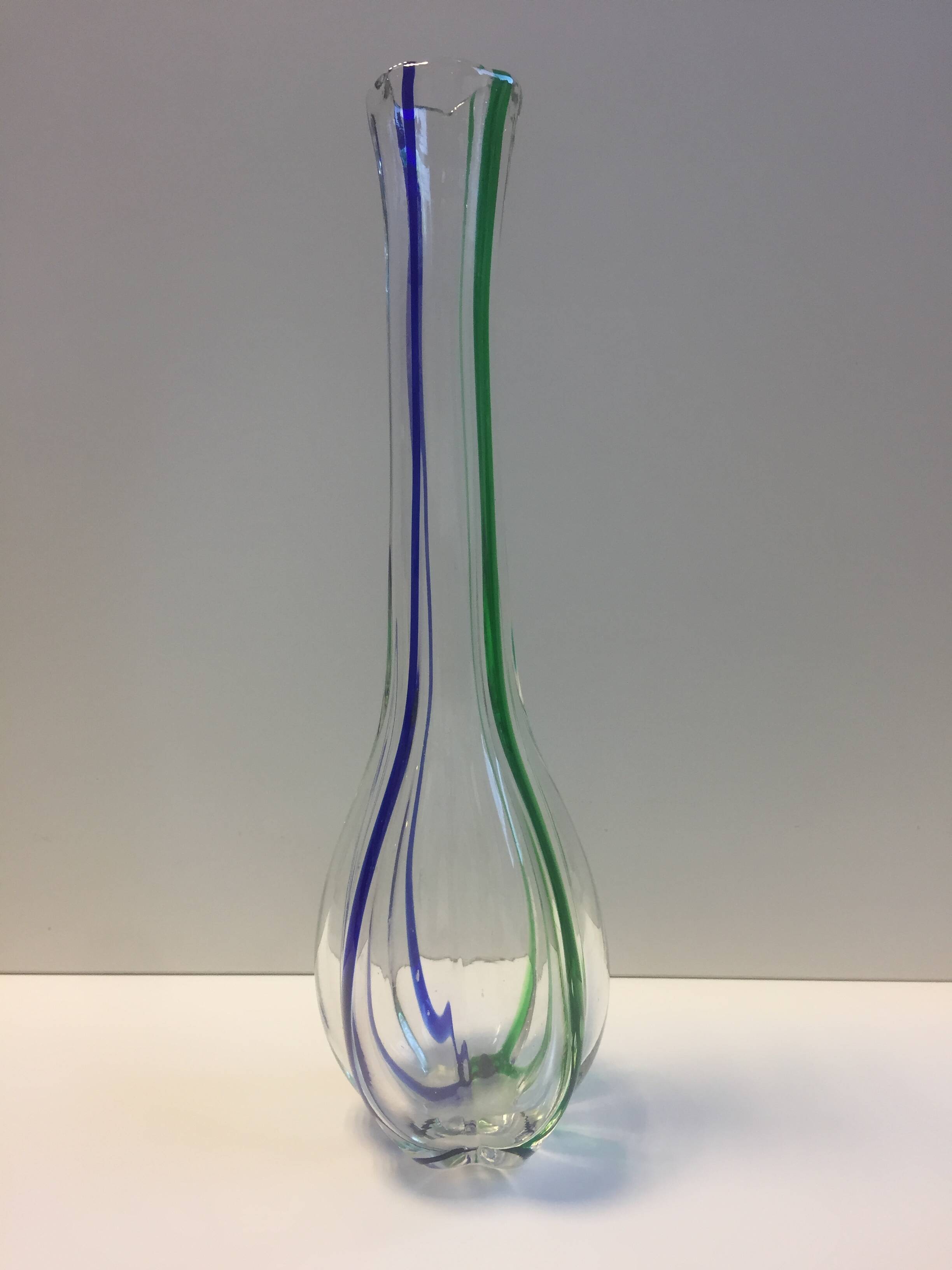 Soliflore Italian Vase Murano Glass Design ARCHIMEDE SEGUSO Vintage 1960 / 1970