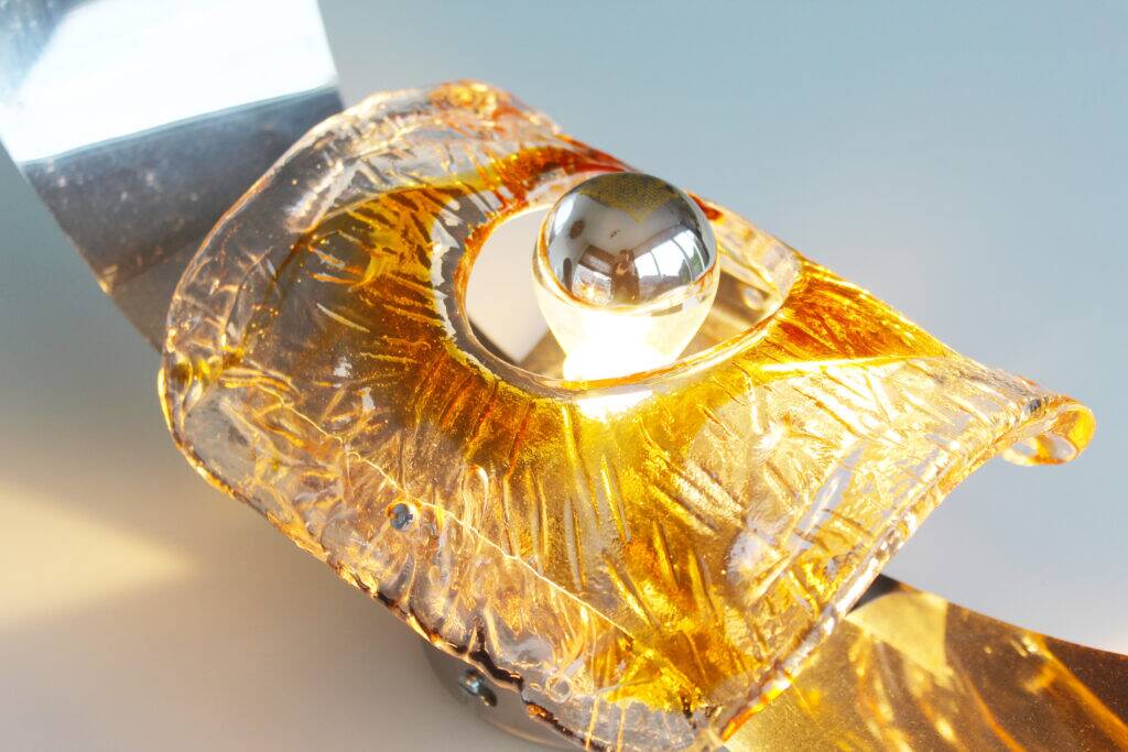 Set (2) of 1970s Murano glass wall sconces by AV Mazzega