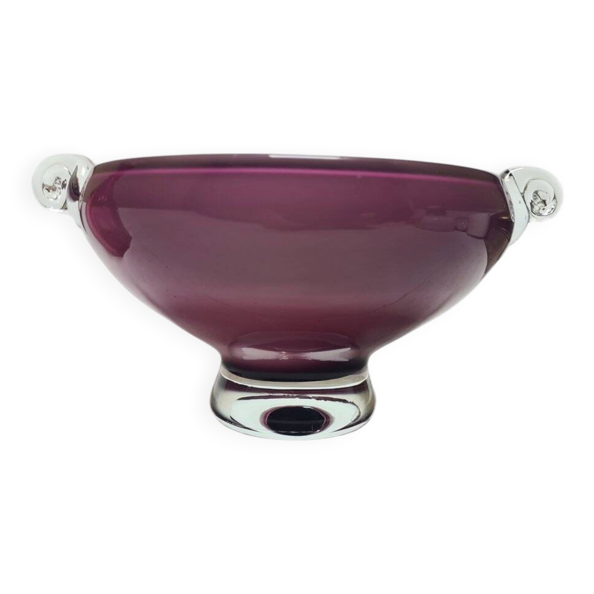 Glass basket from HSG Tarnowiec, Poland, 1970s